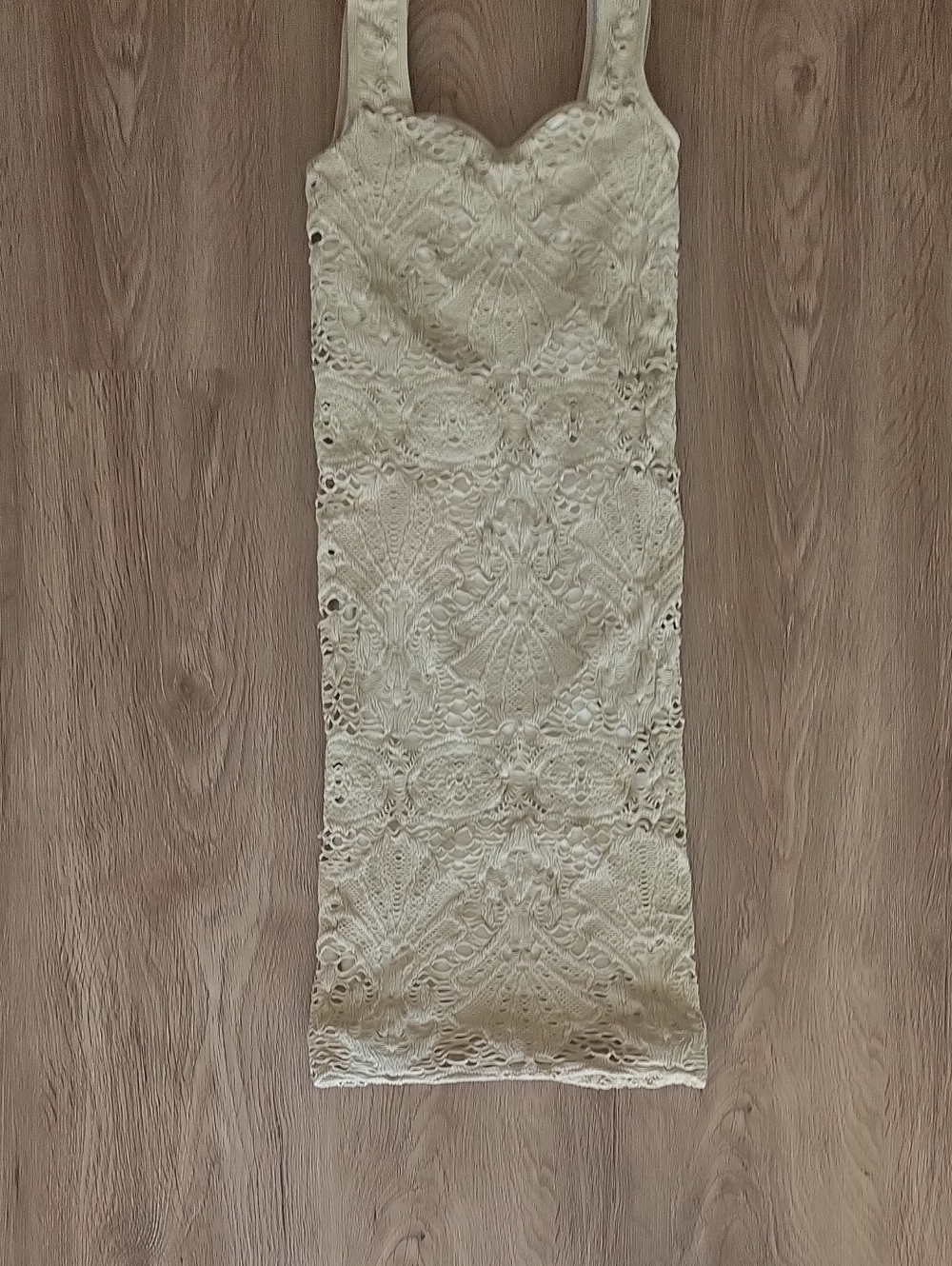 Free People Cream Lace Mini Dress
